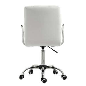 Bürostuhl Leder BENJAMIN weiss