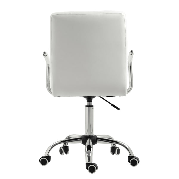 Bürostuhl Leder BENJAMIN weiss