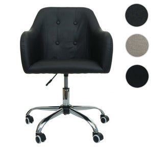Bürostuhl Bétera mit Armlehne Kunstleder schwarz