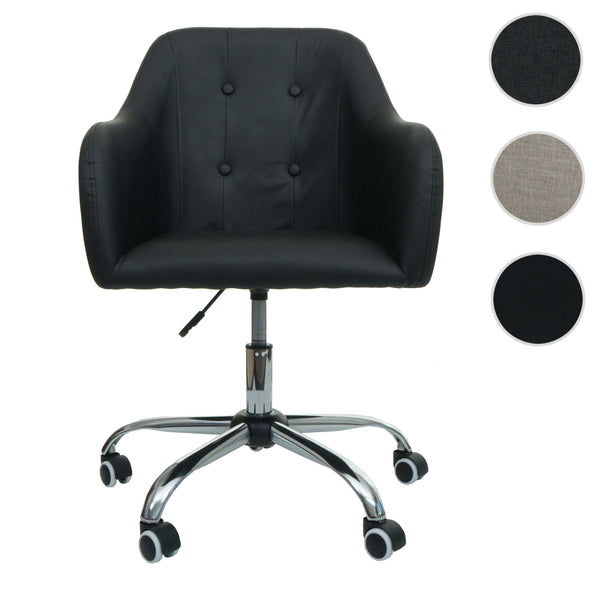 Bürostuhl Bétera mit Armlehne Kunstleder schwarz