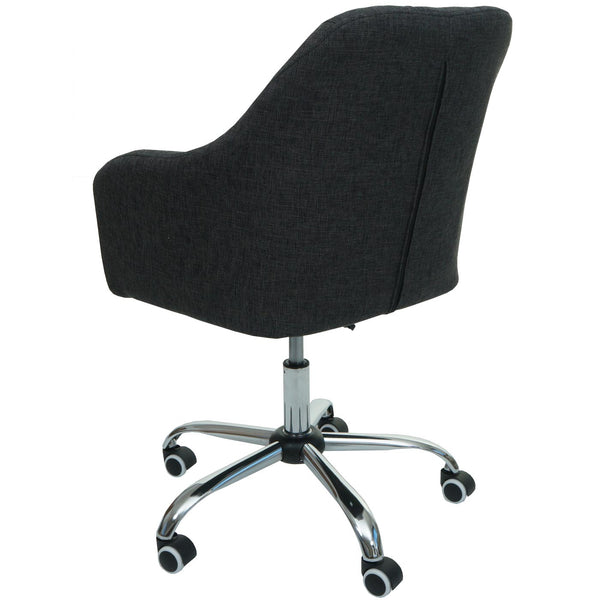 Bürostuhl Bétera mit Armlehne Stoff/Textil dunkelgrau