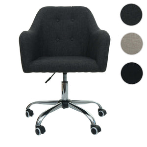 Bürostuhl Bétera mit Armlehne Stoff/Textil dunkelgrau