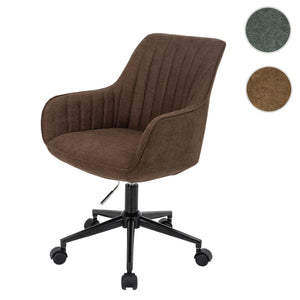 Bürostuhl Bowl mit Armlehne höhenverstellbar Stoff/Textil braun