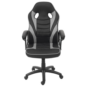 Bürostuhl Chefsessel Drehstuhl Kunstleder ~ schwarz/grau