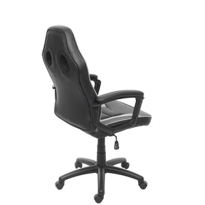 Bürostuhl Chefsessel Drehstuhl Kunstleder ~ schwarz/grau