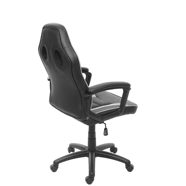 Bürostuhl Chefsessel Drehstuhl Kunstleder ~ schwarz/grau