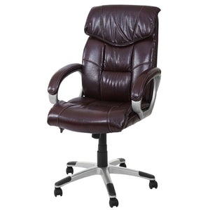 Bürostuhl Chefsessel Kunstleder bordeaux
