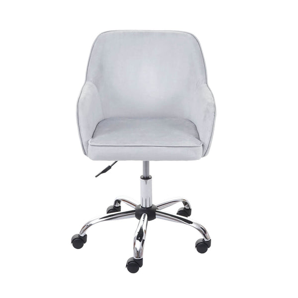 Bürostuhl Chefsessel Retro Design Samt grau