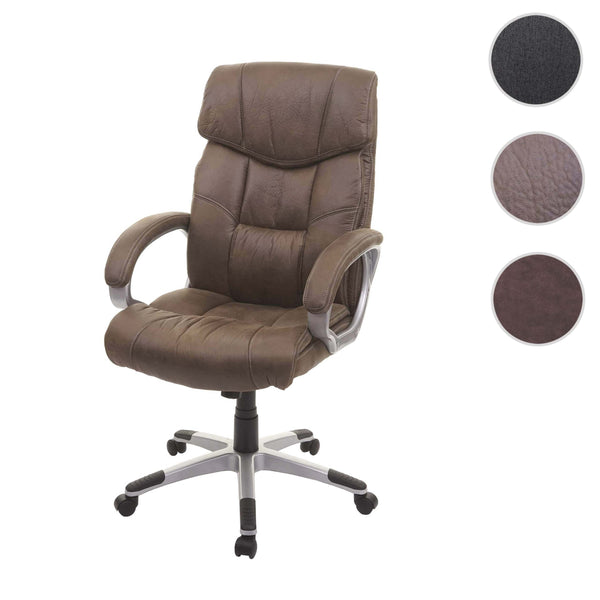 Bürostuhl Chefsessel Stoff/Textil Wildleder-Optik