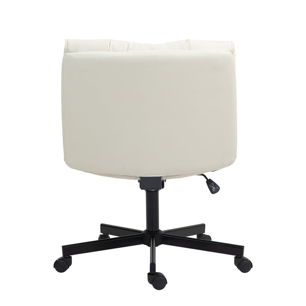 Leather office chair DUPLANTIS beige