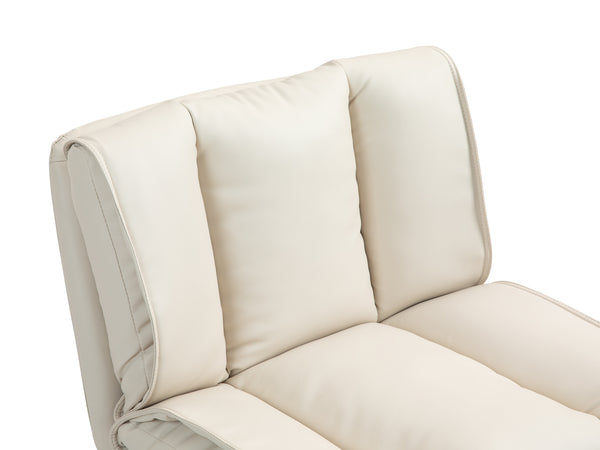 Leather office chair DUPLANTIS beige
