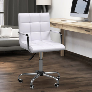 Office chair, swivel chair, cosmetic stool, rolling stool, white