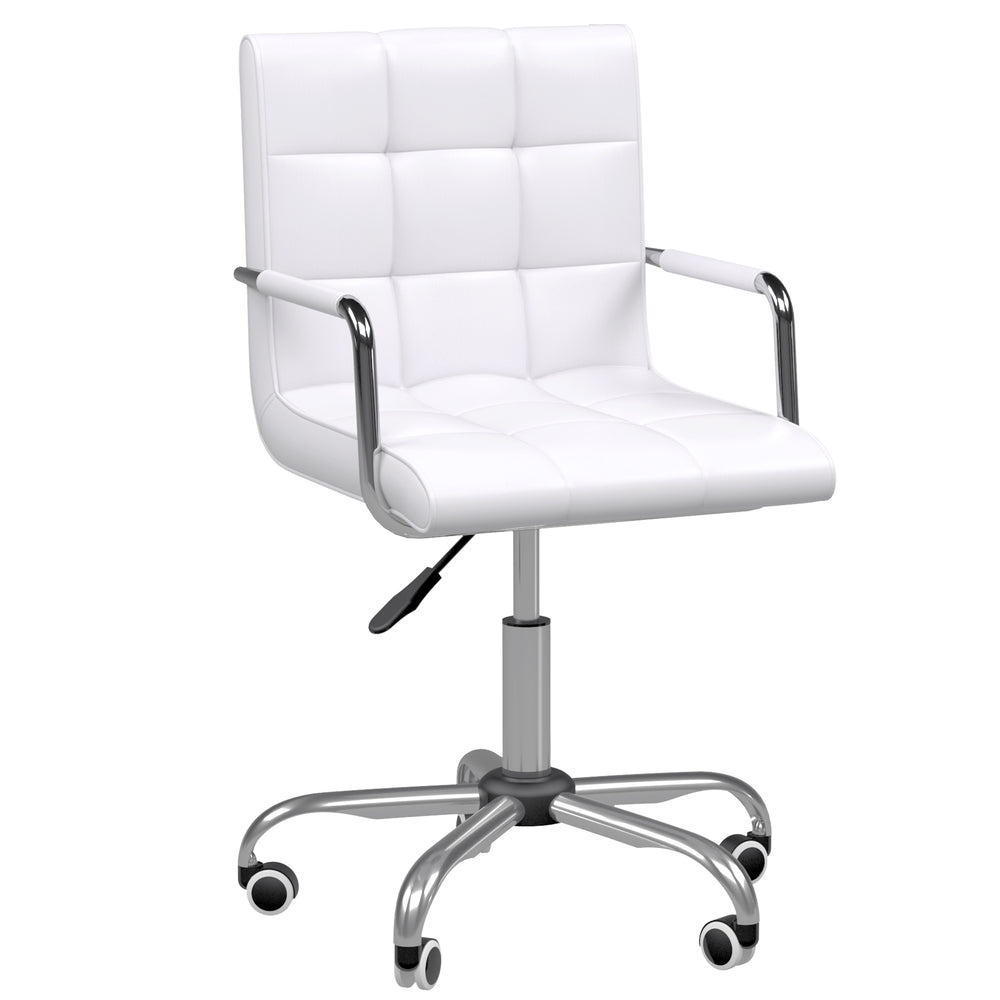 Office chair, swivel chair, cosmetic stool, rolling stool, white