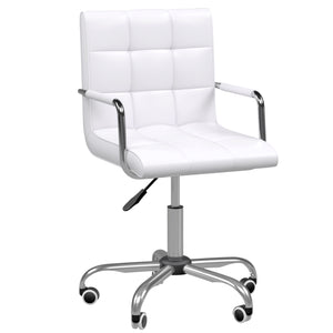 Office chair, swivel chair, cosmetic stool, rolling stool, white
