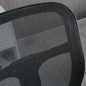 Ergonomic office chair with footrest, mesh, black