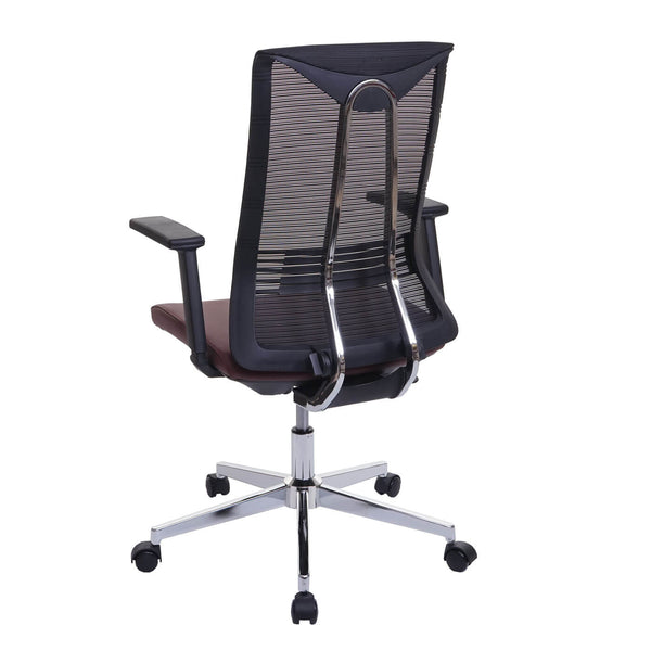 Bürostuhl JAM-J53 ergonomisch Kunstleder bordeaux-rot