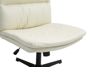 Leather office chair LYLES beige