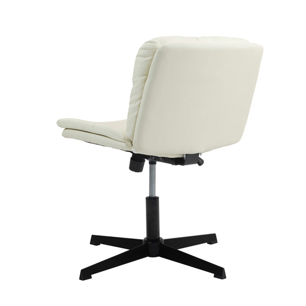 Leather office chair LYLES beige