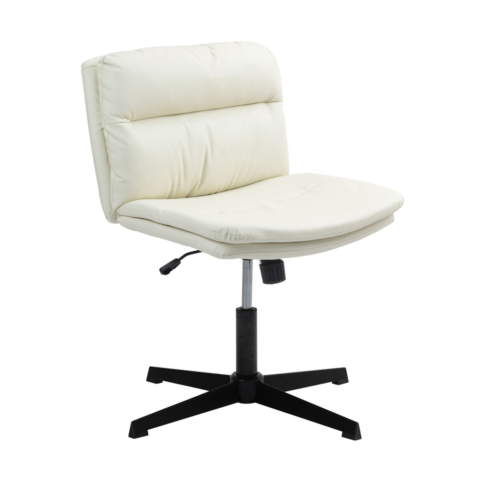 Leather office chair LYLES beige