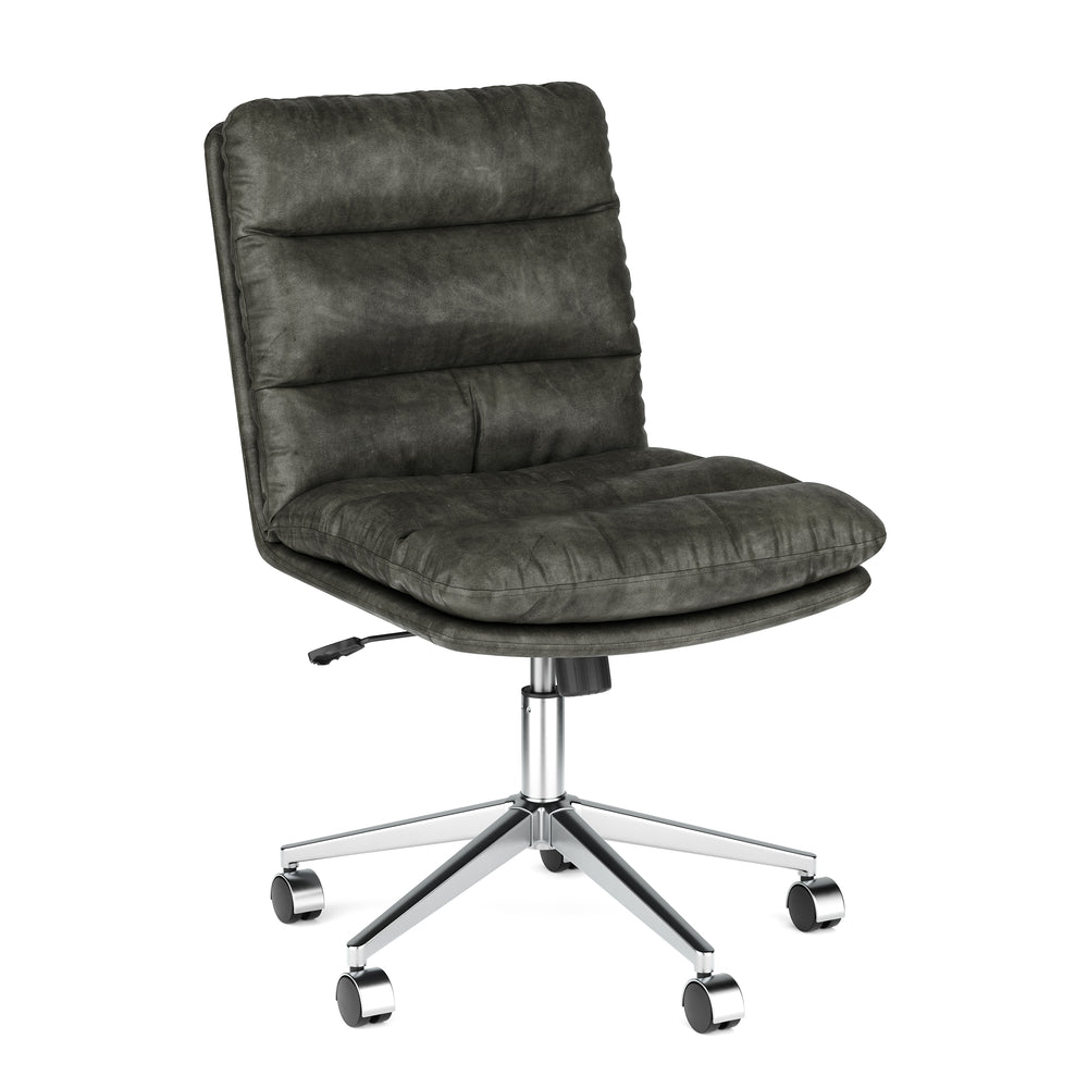 Bürostuhl Leder BILES anthrazit