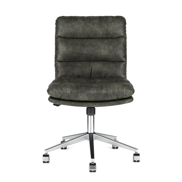 Bürostuhl Leder BILES anthrazit