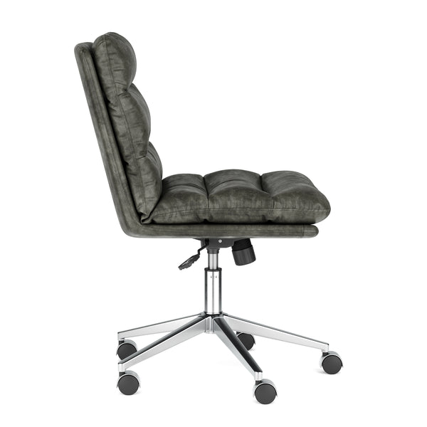 Bürostuhl Leder BILES anthrazit