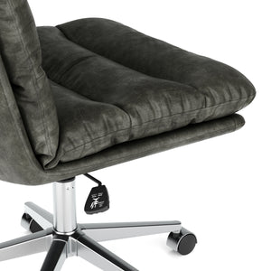 Bürostuhl Leder BILES anthrazit