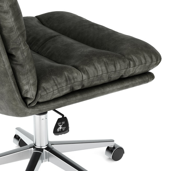 Bürostuhl Leder BILES anthrazit
