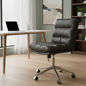 Bürostuhl Leder BILES anthrazit