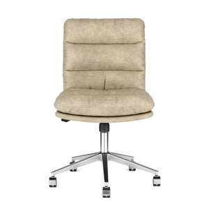 Bürostuhl Leder BILES beige
