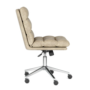 Bürostuhl Leder BILES beige