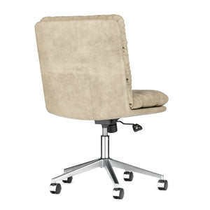 Bürostuhl Leder BILES beige