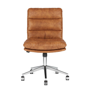 Leather office chair BILES brown