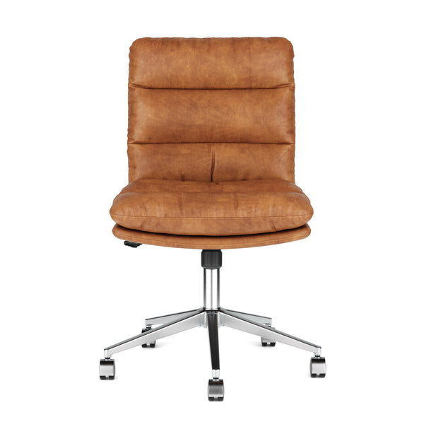 Leather office chair BILES brown