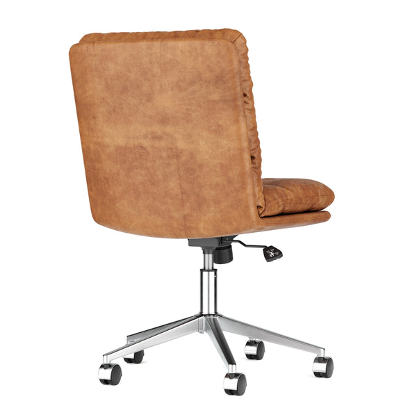 Leather office chair BILES brown