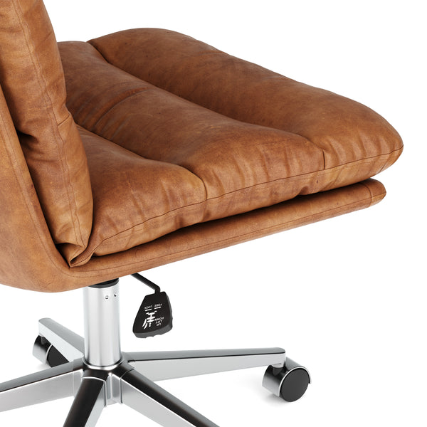Leather office chair BILES brown