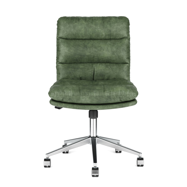 Bürostuhl Leder BILES grün