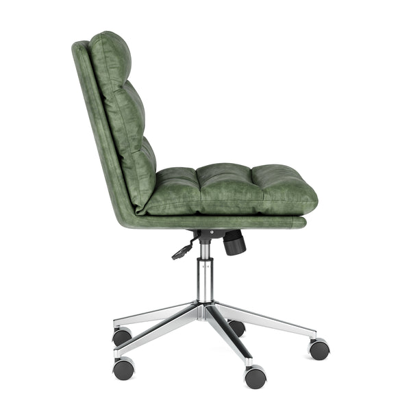 Bürostuhl Leder BILES grün