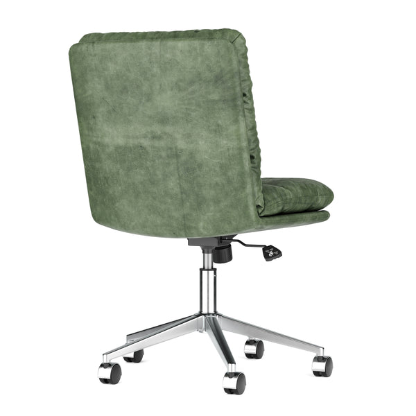 Bürostuhl Leder BILES grün