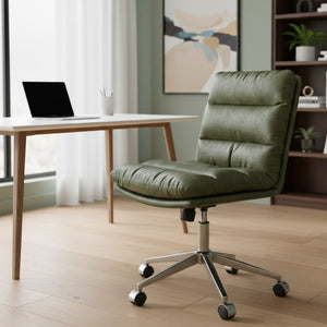Bürostuhl Leder BILES grün