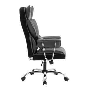 Bürostuhl Leder CHICAGO grau