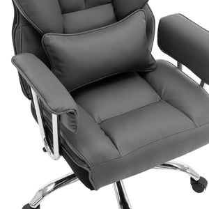 Bürostuhl Leder CHICAGO grau