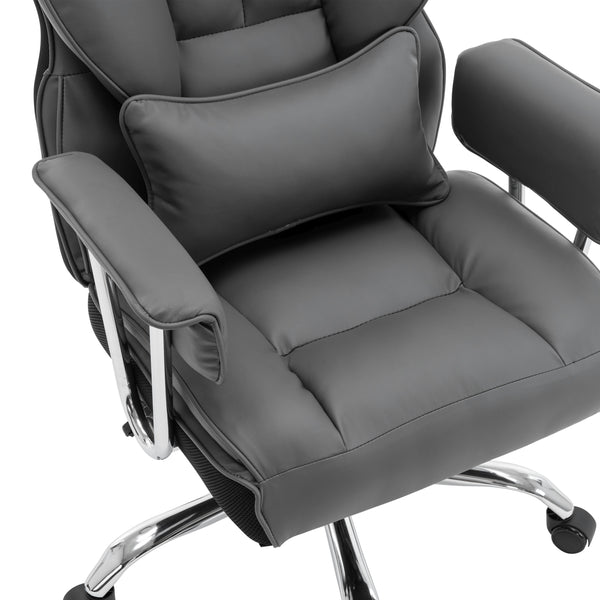 Bürostuhl Leder CHICAGO grau