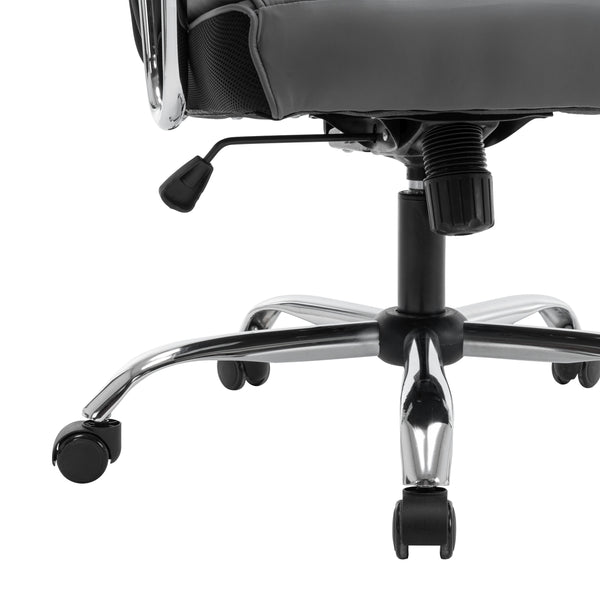 Bürostuhl Leder CHICAGO grau