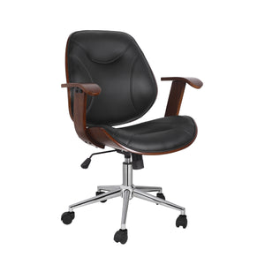 GATSBY leather office chair, brown/black