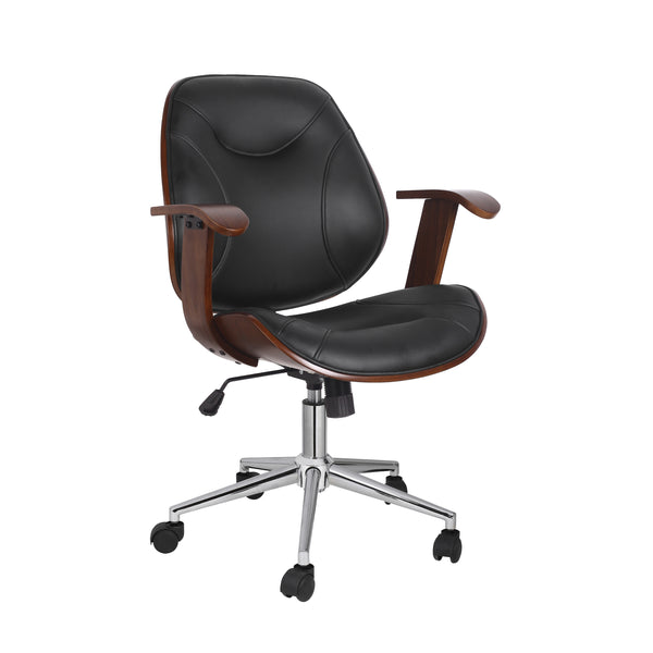 GATSBY leather office chair, brown/black