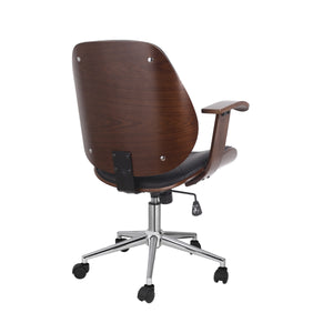 GATSBY leather office chair, brown/black