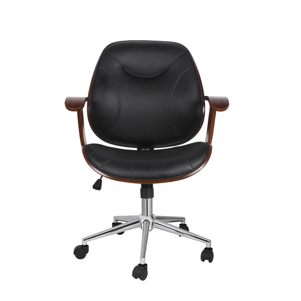 GATSBY leather office chair, brown/black