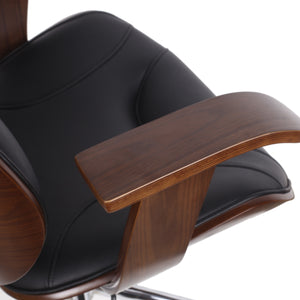 GATSBY leather office chair, brown/black
