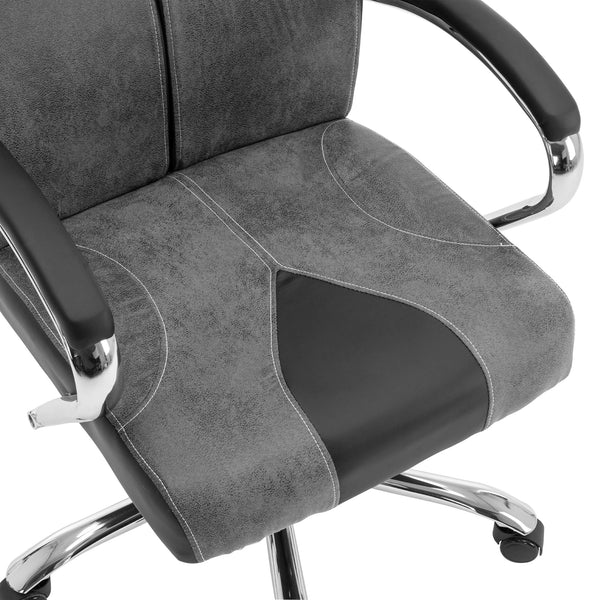Bürostuhl Leder TENERIFE grau